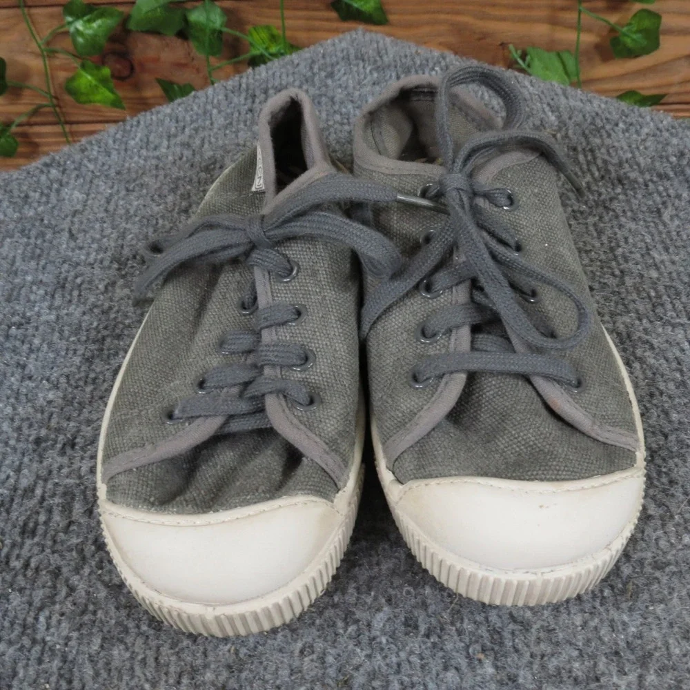 Keen‎ Toddler Boys 12 Gray Canvas Low Top Sneaker Rubber Toe Casual Comfort